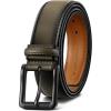 BULLIANT Men Belt,Leather Belt Adjustable For Men Dress Casual Jeans 1 3/8,Cut For Fit(Elmwood6508)