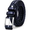 BULLIANT Mens Belts,Leather Woven Braided Belts for Gift Men Casual Jeans Golf(Purplish Blue2568)