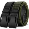 BULLIANT Mens Ratchet Belt Reversible,Web Nylon Casual Belt for Gift Men Golf Hiking Pants Jeans 2 In 1(Black/Navy Green8369)