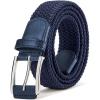 BULLIANT Stretch Belt Men,Mens Gift Woven Braided Web Belt 1 3/8 for Golf Casual Pants Shirts Jeans(Antique Blue2837)