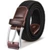 BULLIANT Stretch Belt Men,Mens Gift Woven Braided Web Belt 1 3/8 for Golf Casual Pants Shirts Jeans(Black1239)