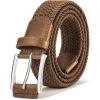 BULLIANT Stretch Belt Men,Mens Gift Woven Braided Web Belt 1 3/8 for Golf Casual Pants Shirts Jeans(Brown1351)