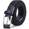 BULLIANT Stretch Belt Men,Mens Gift Woven Braided Web Belt 1 3/8 for Golf Casual Pants Shirts Jeans(Mazarine1350)