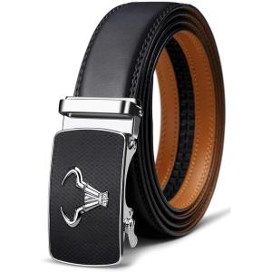 BULLIANT Men’s Belt,Brand Ratchet Belt Of Genuine Leather For Gift Men Dress,Size Customized(Black1201)