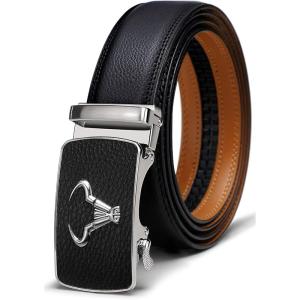BULLIANT Men’s Belt,Brand Ratchet Belt Of Genuine Leather For Gift Men Dress,Size Customized(Black1216)