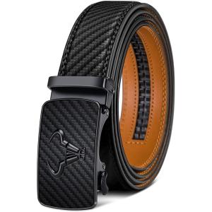 BULLIANT Men’s Belt,Brand Ratchet Belt Of Genuine Leather For Gift Men Dress,Size Customized(Black2655)