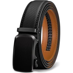 BULLIANT Men’s Belt,Brand Ratchet Belt Of Genuine Leather For Gift Men Dress,Size Customized(Black2922)