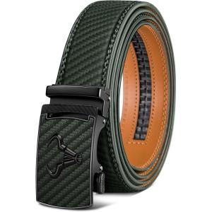 BULLIANT Men’s Belt,Brand Ratchet Belt Of Genuine Leather For Gift Men Dress,Size Customized(Dark Green2898)