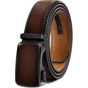 BULLIANT Men’s Belt,Brand Ratchet Belt Of Genuine Leather For Gift Men Dress,Size Customized(Deep Brown6302)