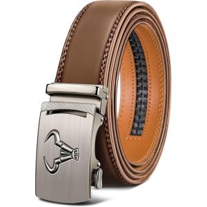 BULLIANT Men’s Belt,Brand Ratchet Belt Of Genuine Leather For Gift Men Dress,Size Customized(Tawny2921)