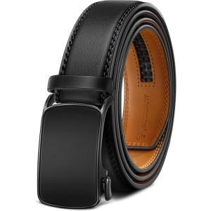 BULLIANT Men’s Ratchet Belt Nontrimmable-Click Belt Adjustable for Men Gift Lightweight 1 3/8″(Black7776)