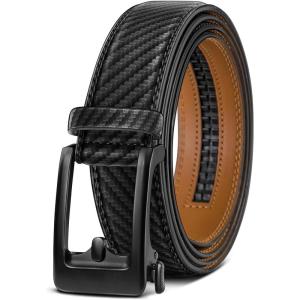 BULLIANT Men’s Ratchet Belt Nontrimmable-Click Belt Adjustable for Men Gift Lightweight 1 3/8″(Black7819)