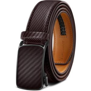 BULLIANT Men’s Ratchet Belt Nontrimmable-Click Belt Adjustable for Men Gift Lightweight 1 3/8″(Deep Brown7775)