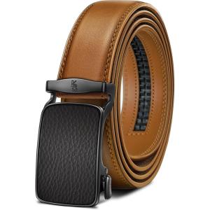 BULLIANT Men’s Ratchet Belt Nontrimmable-Click Belt Adjustable for Men Gift Lightweight 1 3/8″(Orange Brown7824)