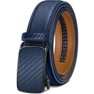 BULLIANT Men’s Ratchet Belt Nontrimmable-Click Belt Adjustable for Men Gift Lightweight 1 3/8″(Purplish Blue4245)