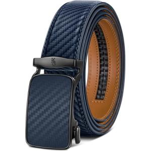 BULLIANT Men’s Ratchet Belt Nontrimmable-Click Belt Adjustable for Men Gift Lightweight 1 3/8″(Purplish Blue7822)