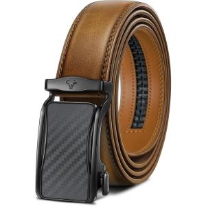 BULLIANT Men’s Ratchet Belt Nontrimmable-Click Belt Adjustable for Men Gift Lightweight 1 3/8″(Retro Brown4235)