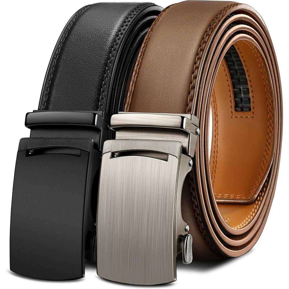 image:imageBULLIANT Men Belt CustomizingRatchet Belts Strap Buckle Individual For Repalcement or SelfAssembling 1 38quotCut for FitBlackGun5136