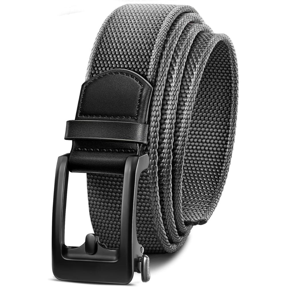 image:imageBULLIANT Men Belt MultiPackStretchable Ratchet Belt Adjustable For Men Gift Golf Casual Jeans Precise FitDark Gray4715