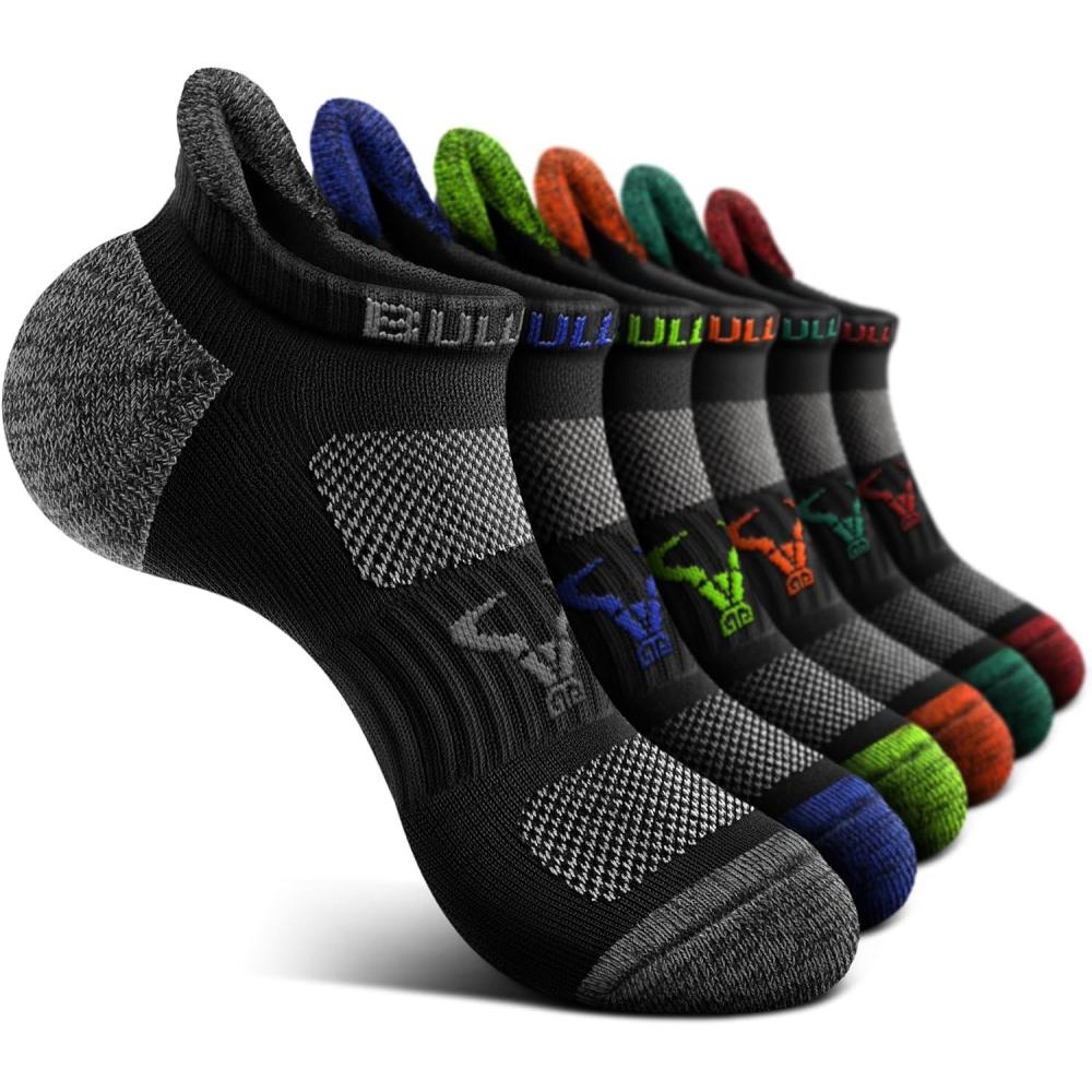 image:imageBULLIANT Women Ankle Socks Active LowCut Sock Cushioned Footbed Arch Support for Running Walking Sneakers6pairsblack7968
