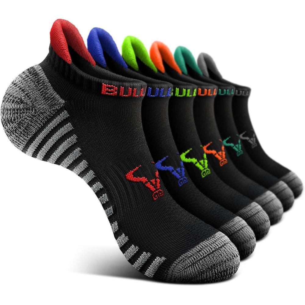image:imageBULLIANT Women Ankle Socks Active LowCut Sock Cushioned Footbed Arch Support for Running Walking Sneakers6pairsblack8042