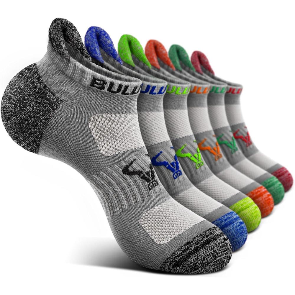 image:imageBULLIANT Women Ankle Socks Active LowCut Sock Cushioned Footbed Arch Support for Running Walking Sneakers6pairsgray Heather 7970