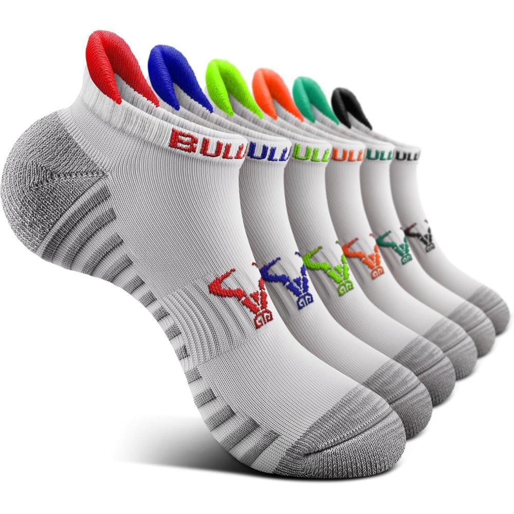 image:imageBULLIANT Women Ankle Socks Active LowCut Sock Cushioned Footbed Arch Support for Running Walking Sneakers6pairswhite8043