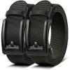 BULLIANT Men Belt Multi-Pack,Stretchable Ratchet Belt Adjustable For Men Gift Golf Casual Jeans Precise Fit(2pack-black/Navy Green8375)
