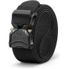 BULLIANT Men Belt,Tacitcal Holster Web Adjustable Belt Stretch Fit Quickly Release For Outdoor Duty,Cut For Fit(Black7794)