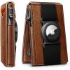 BULLIANT Men Wallet Gift Boxed,Slim Front Pocket Wallet Money Clip Card Holder 3.8″x2.7″,Pop-up Access(Brick Brown8621)