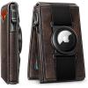 BULLIANT Men Wallet Gift Boxed,Slim Front Pocket Wallet Money Clip Card Holder 3.8″x2.7″,Pop-up Access(Forest Brown8620)