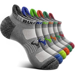 BULLIANT Women Ankle Socks, Active Low-Cut Sock Cushioned Footbed Arch Support for Running Walking Sneakers(6pairs-gray Heather 7970)