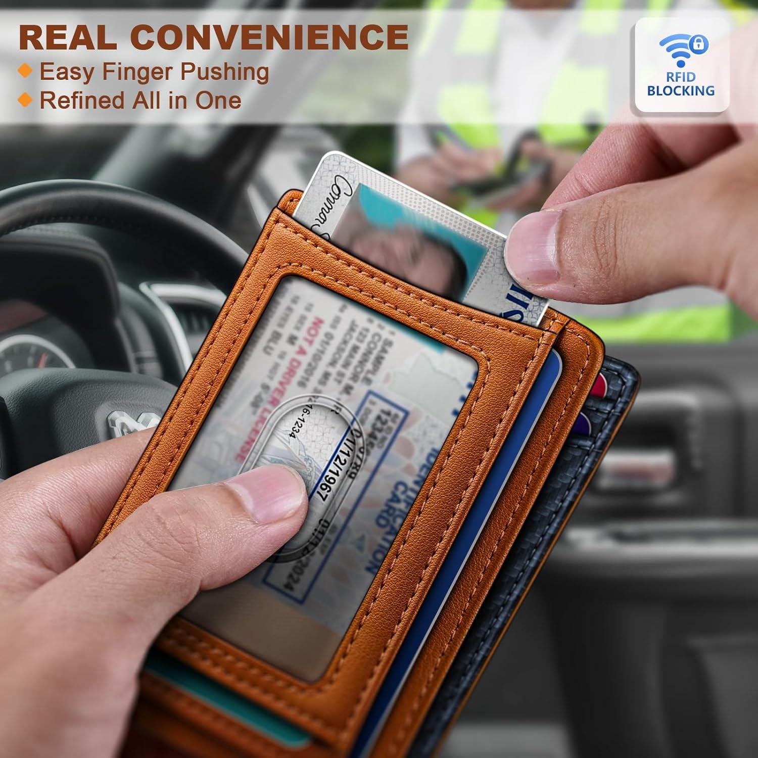 image:imageBULLIANT Men Airtag WalletSlim Wallet RFID Blocken for Gift Men 11CardsSeamless Apple Airtag CompatiblePurplish Blue7868