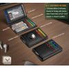 BULLIANT Men Airtag Wallet,Slim Wallet Money Clip Card Holder Magnetic Closure 12 Cards in Front Pocket RFID Blocking(Black8153)