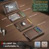 BULLIANT Men Airtag Wallet,Slim Wallet Money Clip Card Holder Magnetic Closure 12 Cards in Front Pocket RFID Blocking(Coffee6270)