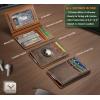 BULLIANT Men Airtag Wallet,Slim Wallet Money Clip Card Holder Magnetic Closure 12 Cards in Front Pocket RFID Blocking(Coffee8158)