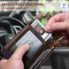 BULLIANT Men Airtag Wallet,Slim Wallet Money Clip Card Holder Magnetic Closure 12 Cards in Front Pocket RFID Blocking(Forest Brown6268)