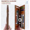 BULLIANT Men Airtag Wallet,Slim Wallet Money Clip Card Holder Magnetic Closure 12 Cards in Front Pocket RFID Blocking(Forest Brown8157)