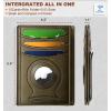 BULLIANT Men Airtag Wallet,Slim Wallet Money Clip Card Holder Magnetic Closure 12 Cards in Front Pocket RFID Blocking(Olive7801)