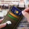 BULLIANT Men Airtag Wallet,Slim Wallet Money Clip Card Holder Magnetic Closure 12 Cards in Front Pocket RFID Blocking(Olive7801)