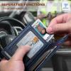 BULLIANT Men Airtag Wallet,Slim Wallet Money Clip Card Holder Magnetic Closure 12 Cards in Front Pocket RFID Blocking(Purplish Blue6269)