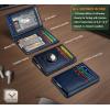 BULLIANT Men Airtag Wallet,Slim Wallet Money Clip Card Holder Magnetic Closure 12 Cards in Front Pocket RFID Blocking(Purplish Blue8154)