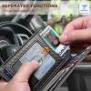 BULLIANT Men Airtag Wallet,Slim Wallet Money Clip Card Holder Magnetic Closure 12 Cards in Front Pocket RFID Blocking(Sacred Grey6267)