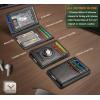 BULLIANT Men Airtag Wallet,Slim Wallet Money Clip Card Holder Magnetic Closure 12 Cards in Front Pocket RFID Blocking(Sacred Grey6267)
