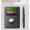 BULLIANT Men Airtag Wallet,Slim Wallet Money Clip Card Holder Magnetic Closure 12 Cards in Front Pocket RFID Blocking(Sacred Grey7800)