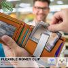 BULLIANT Men Airtag Wallet,Slim Wallet RFID Blocken for Gift Men 11Cards-Seamless Apple Airtag Compatible(Brick Brown7871)