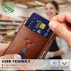 BULLIANT Men Airtag Wallet,Slim Wallet RFID Blocken for Gift Men 11Cards-Seamless Apple Airtag Compatible(Brick Brown7871)