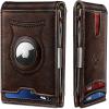 BULLIANT Men Airtag Wallet,Slim Wallet RFID Blocken for Gift Men 11Cards-Seamless Apple Airtag Compatible(Forest Brown7873)