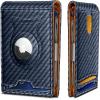 BULLIANT Men Airtag Wallet,Slim Wallet RFID Blocken for Gift Men 11Cards-Seamless Apple Airtag Compatible(Purplish Blue7868)
