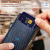 BULLIANT Men Airtag Wallet,Slim Wallet RFID Blocken for Gift Men 11Cards-Seamless Apple Airtag Compatible(Purplish Blue7868)
